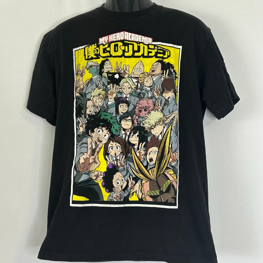 My Hero Academia Anime Graphic T Shirt Black Funimation Size Large